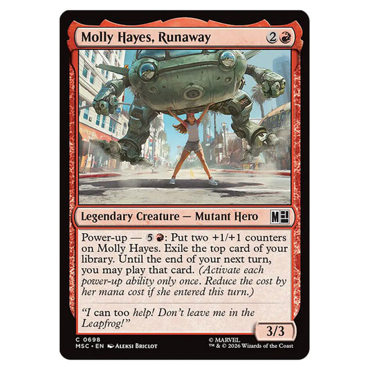 Molly Hayes, Runaway 0698 card from the Magic The Gathering set Marvel Super Heroes Commander