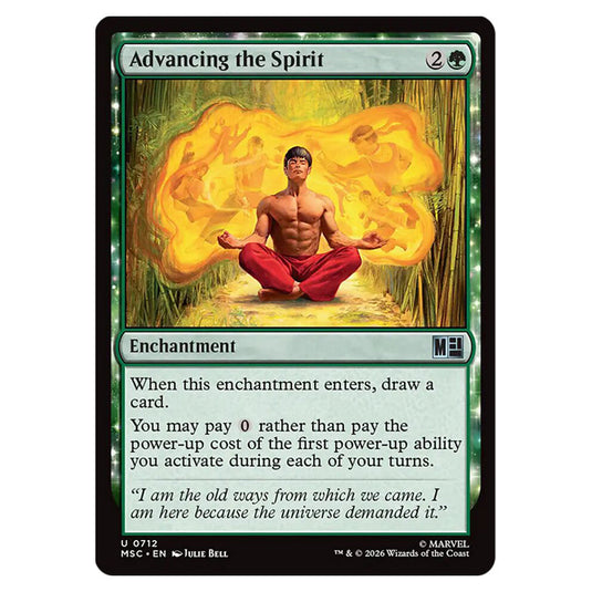 Advancing the Spirit 0712 card from the Magic The Gathering set Marvel Super Heroes Commander