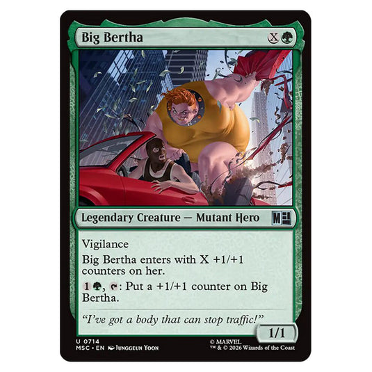 Big Bertha 0714 card from the Magic The Gathering set Marvel Super Heroes Commander