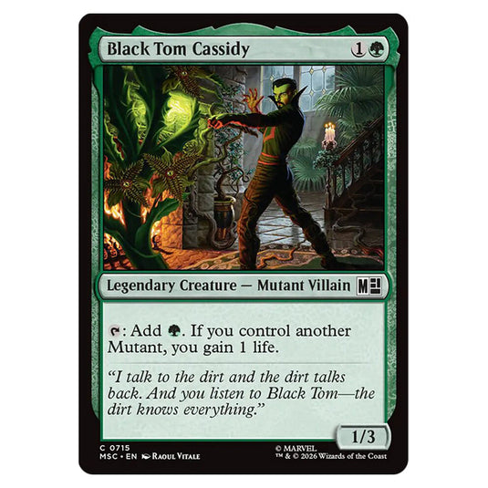Black Tom Cassidy 0715 card from the Magic The Gathering set Marvel Super Heroes Commander