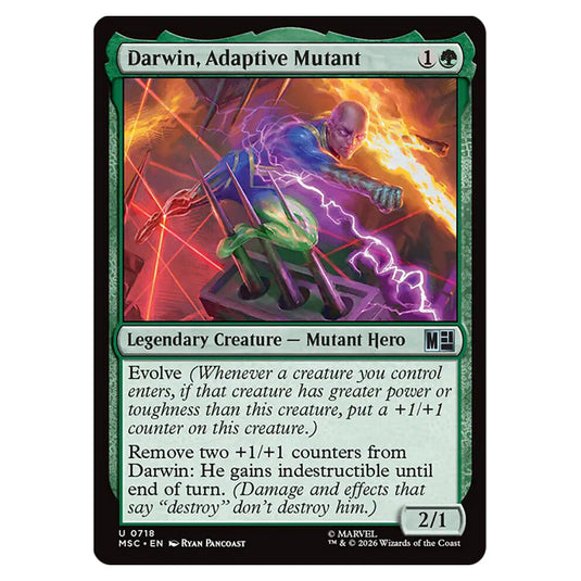 Darwin, Adaptive Mutant 0718 card from the Magic The Gathering set Marvel Super Heroes Commander
