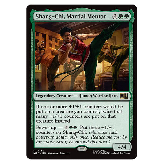Shang-Chi, Martial Mentor 0732 card from the Magic The Gathering set Marvel Super Heroes Commander
