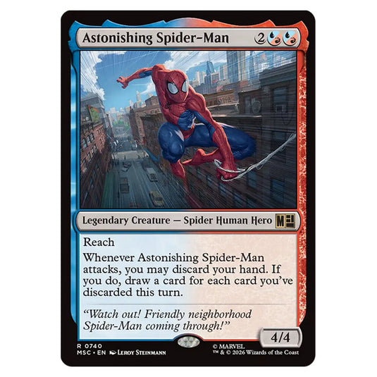 Astonishing Spider-Man 0740 card from the Magic The Gathering set Marvel Super Heroes Commander