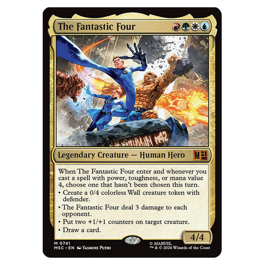 The Fantastic Four 0741 card from the Magic The Gathering set Marvel Super Heroes Commander
