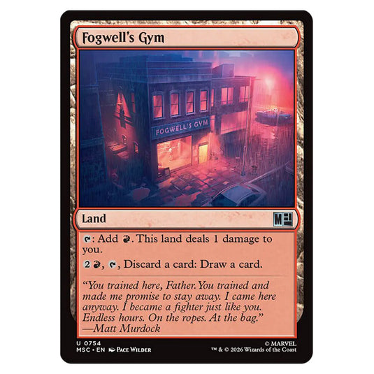 Fogwell's Gym 0754 card from the Magic The Gathering set Marvel Super Heroes Commander