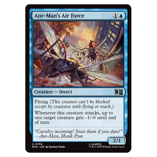 Ant-Man's Air Force 0759 card from the Magic The Gathering set Marvel Super Heroes Commander