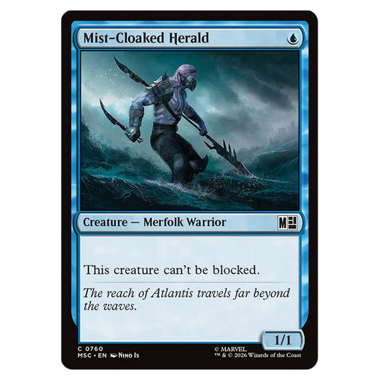 Mist-Cloaked Herald 0760 card from the Magic The Gathering set Marvel Super Heroes Commander