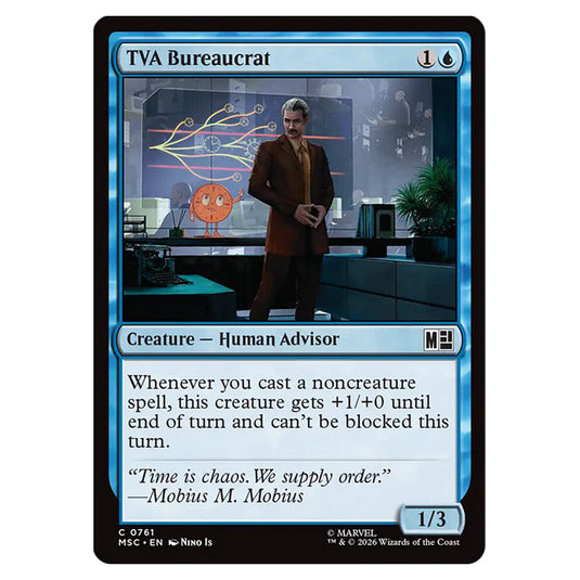 TVA Bureaucrat 0761 card from the Magic The Gathering set Marvel Super Heroes Commander