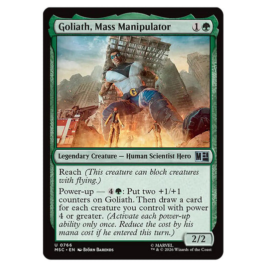Goliath, Mass Manipulator 0766 card from the Magic The Gathering set Marvel Super Heroes Commander