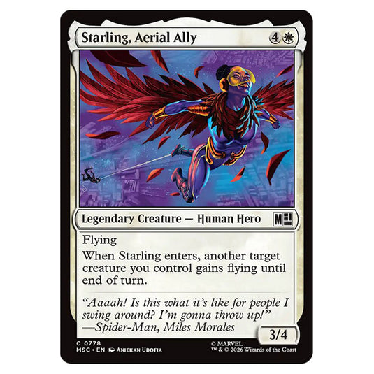 Starling, Aerial Ally 0778 card from the Magic The Gathering set Marvel Super Heroes Commander