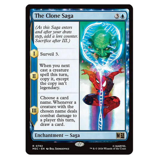 The Clone Saga 0782 card from the Magic The Gathering set Marvel Super Heroes Commander