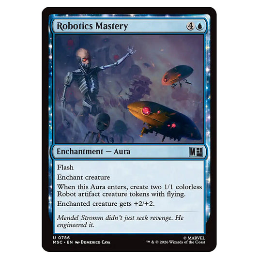 Robotics Mastery 0786 card from the Magic The Gathering set Marvel Super Heroes Commander
