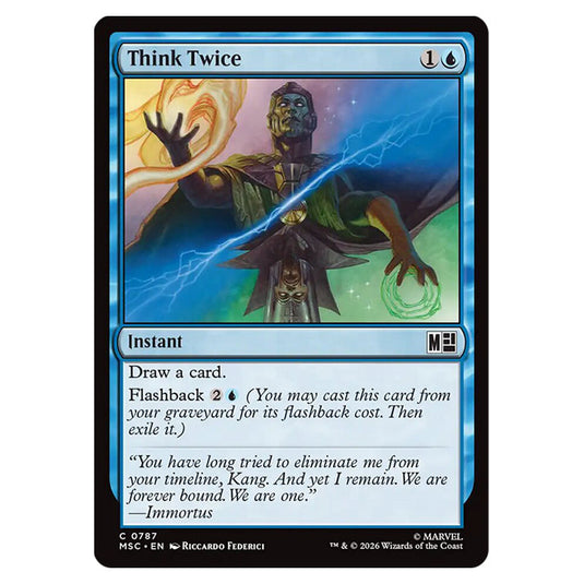 Think Twice 0787 card from the Magic The Gathering set Marvel Super Heroes Commander