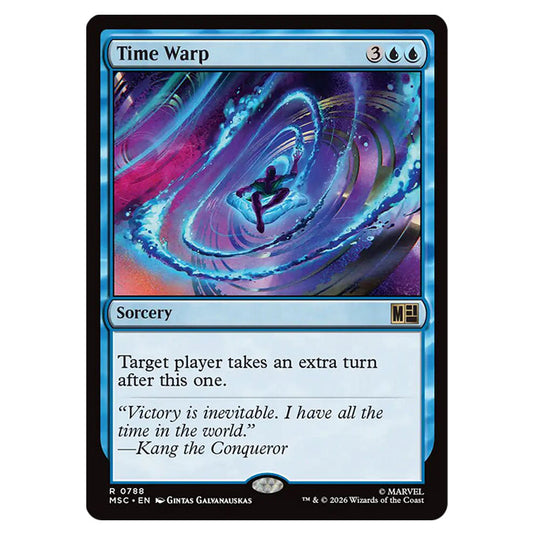 Time Warp 0788 card from the Magic The Gathering set Marvel Super Heroes Commander