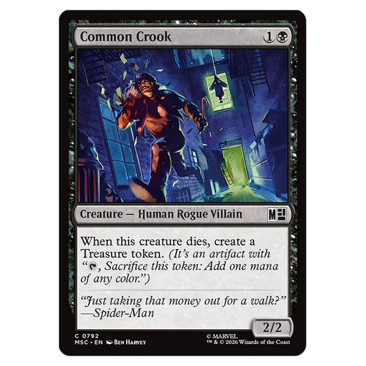 Common Crook 0792 card from the Magic The Gathering set Marvel Super Heroes Commander