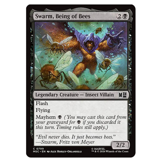 Swarm, Being of Bees 0799 card from the Magic The Gathering set Marvel Super Heroes Commander