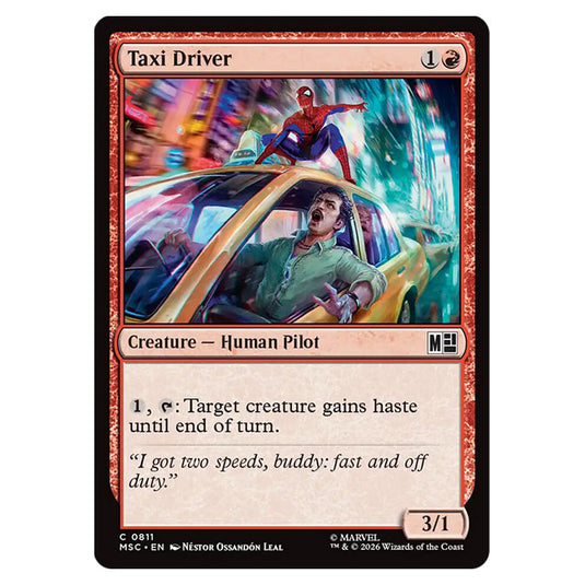 Taxi Driver 0811 card from the Magic The Gathering set Marvel Super Heroes Commander