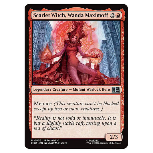 Scarlet Witch, Wanda Maximoff 0855 card from the Magic The Gathering set Marvel Super Heroes Commander