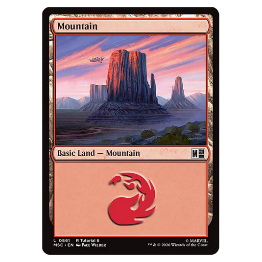Mountain 0861 card from the Magic The Gathering set Marvel Super Heroes Commander