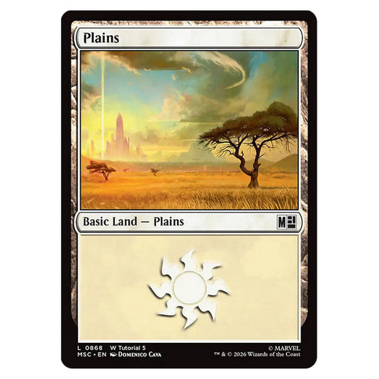 Plains 0868 card from the Magic The Gathering set Marvel Super Heroes Commander