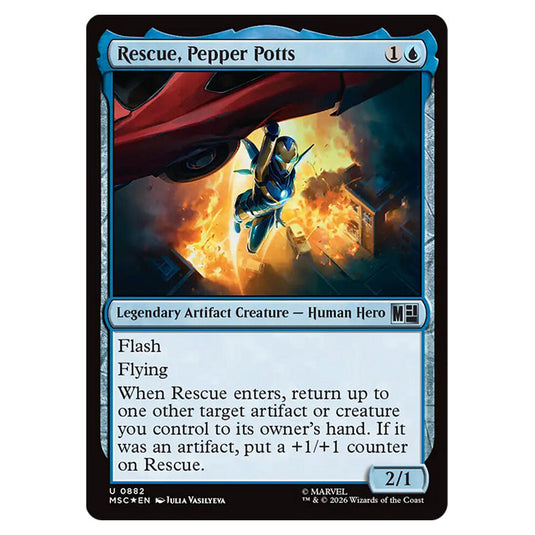 Rescue, Pepper Potts 0882 card from the Magic The Gathering set Marvel Super Heroes Commander