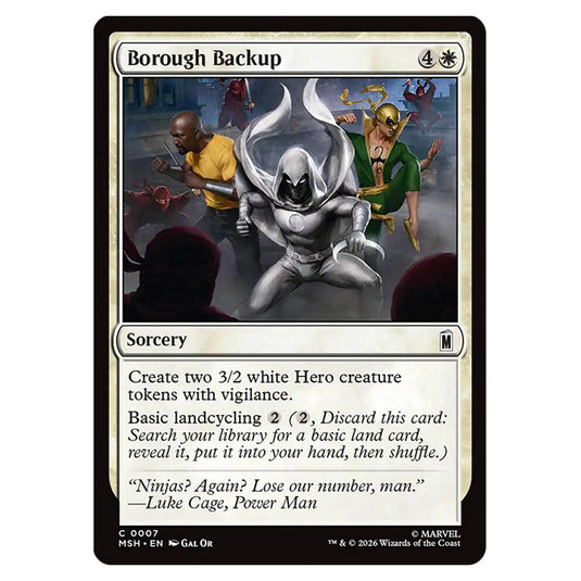 Borough Backup 0007 card from the Magic The Gathering set Marvel Super Heroes