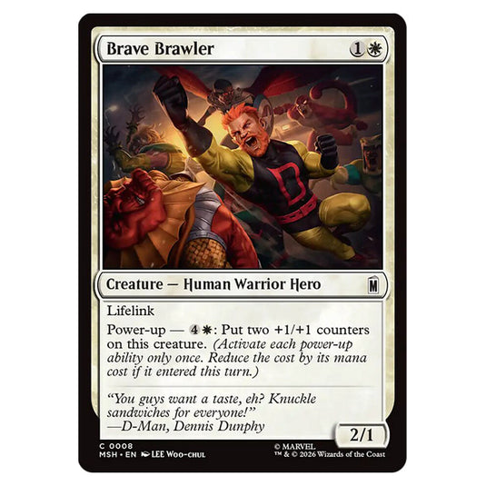 Brave Brawler 0008 card from the Magic The Gathering set Marvel Super Heroes