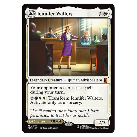 Jennifer Walters // The Sensational She-Hulk 0018 card from the Magic The Gathering set Marvel Super Heroes