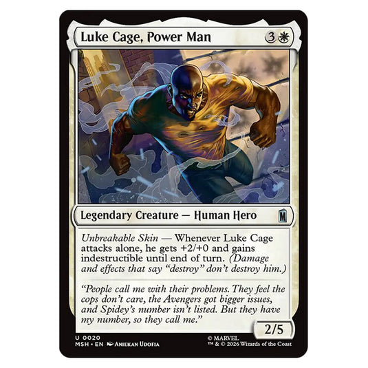 Luke Cage, Power Man 0020 card from the Magic The Gathering set Marvel Super Heroes