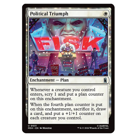 Political Triumph 0031 card from the Magic The Gathering set Marvel Super Heroes