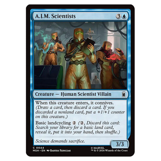 A.I.M. Scientists 0044 card from the Magic The Gathering set Marvel Super Heroes