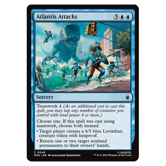 Atlantis Attacks 0046 card from the Magic The Gathering set Marvel Super Heroes