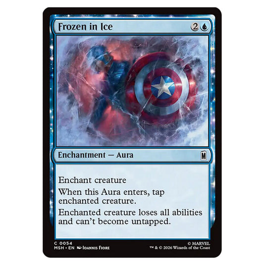 Frozen in Ice 0054 card from the Magic The Gathering set Marvel Super Heroes