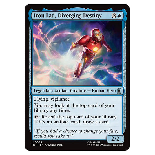 Iron Lad, Diverging Destiny 0059 card from the Magic The Gathering set Marvel Super Heroes