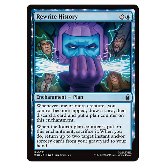 Rewrite History 0071 card from the Magic The Gathering set Marvel Super Heroes