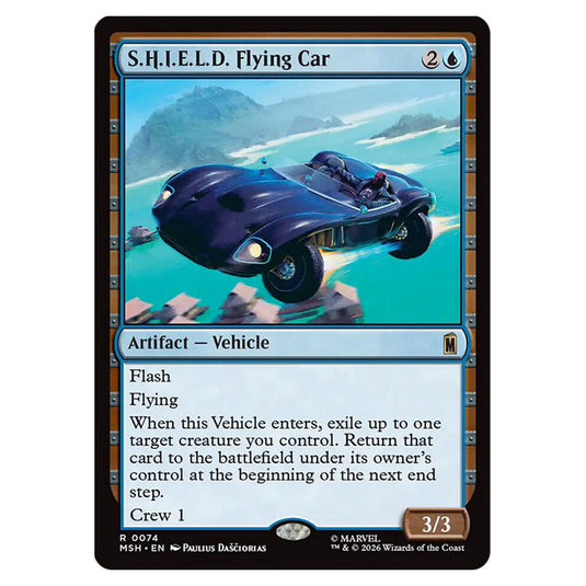 S.H.I.E.L.D. Flying Car 0074 card from the Magic The Gathering set Marvel Super Heroes