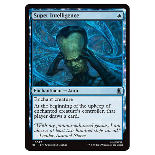 Super Intelligence 0077 card from the Magic The Gathering set Marvel Super Heroes