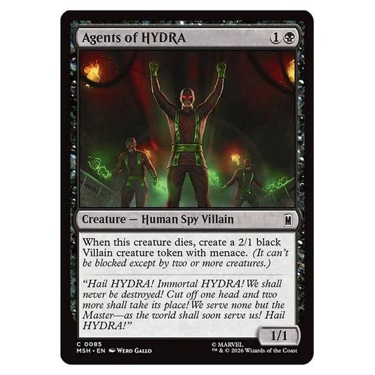 Agents of HYDRA 0085 card from the Magic The Gathering set Marvel Super Heroes