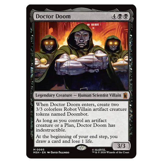 Doctor Doom 0095 card from the Magic The Gathering set Marvel Super Heroes