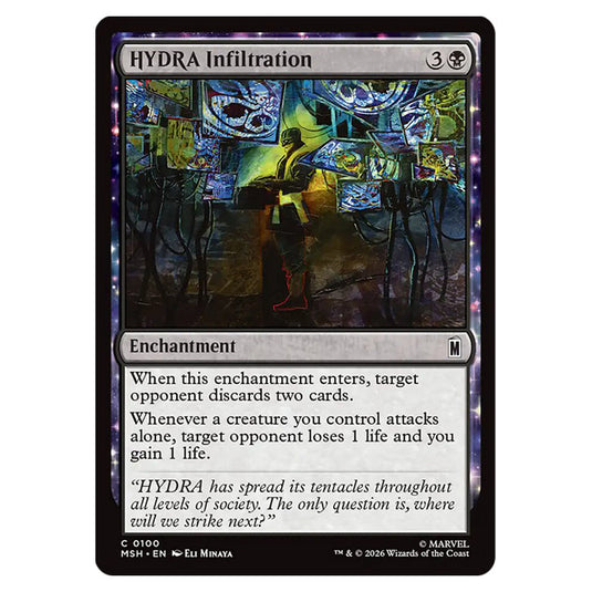 HYDRA Infiltration 0100 card from the Magic The Gathering set Marvel Super Heroes