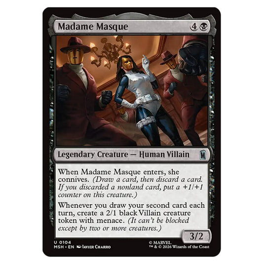 Madame Masque 0104 card from the Magic The Gathering set Marvel Super Heroes