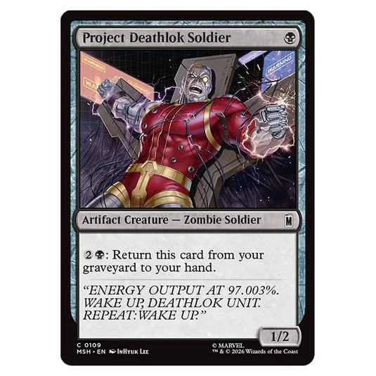 Project Deathlok Soldier 0109 card from the Magic The Gathering set Marvel Super Heroes