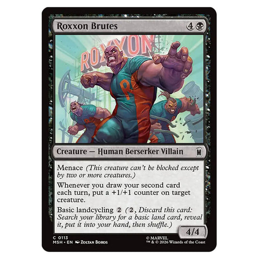 Roxxon Brutes 0113 card from the Magic The Gathering set Marvel Super Heroes