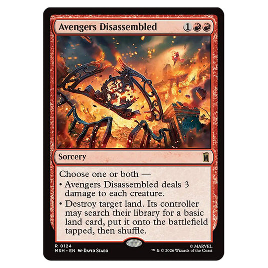 Avengers Disassembled 0124 card from the Magic The Gathering set Marvel Super Heroes