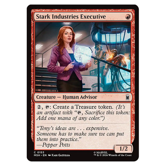 Stark Industries Executive 0153 card from the Magic The Gathering set Marvel Super Heroes