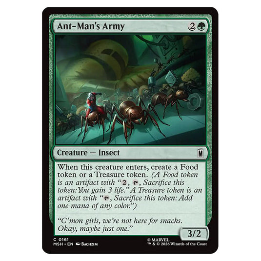 Ant-Man's Army 0161 card from the Magic The Gathering set Marvel Super Heroes