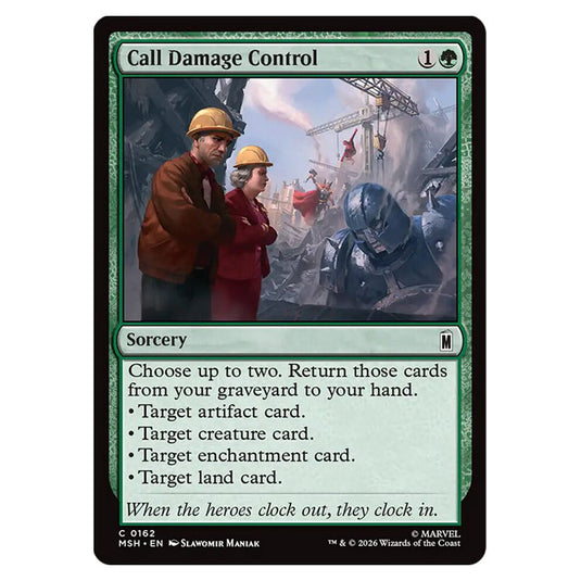 Call Damage Control 0162 card from the Magic The Gathering set Marvel Super Heroes