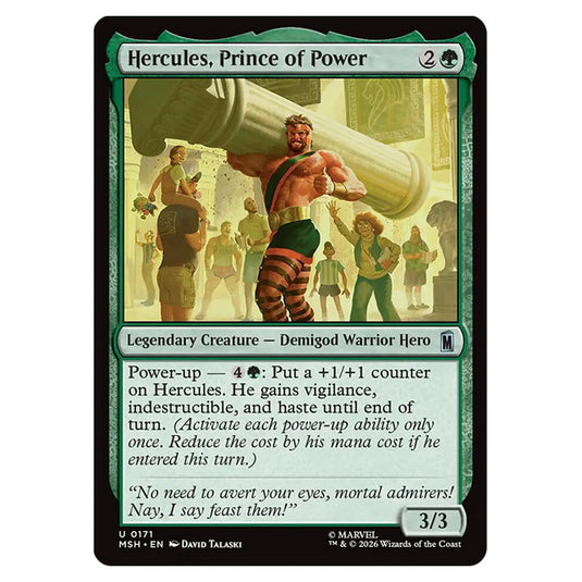 Hercules, Prince of Power 0171 card from the Magic The Gathering set Marvel Super Heroes
