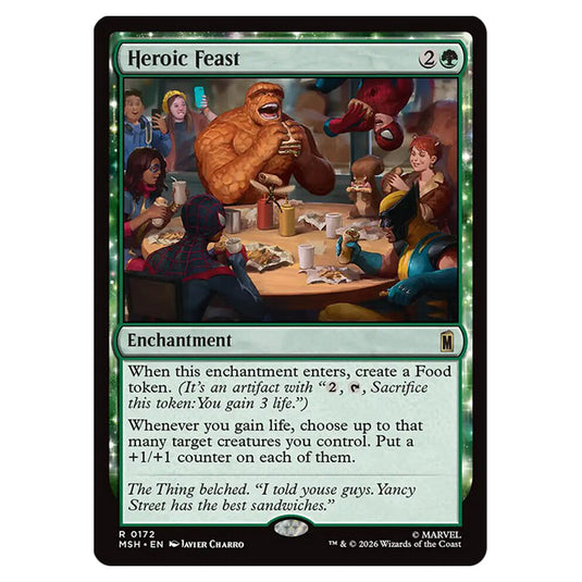 Heroic Feast 0172 card from the Magic The Gathering set Marvel Super Heroes