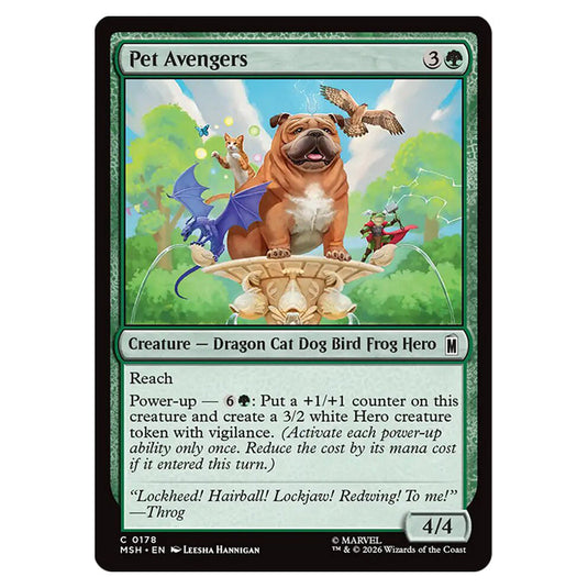 Pet Avengers 0178 card from the Magic The Gathering set Marvel Super Heroes
